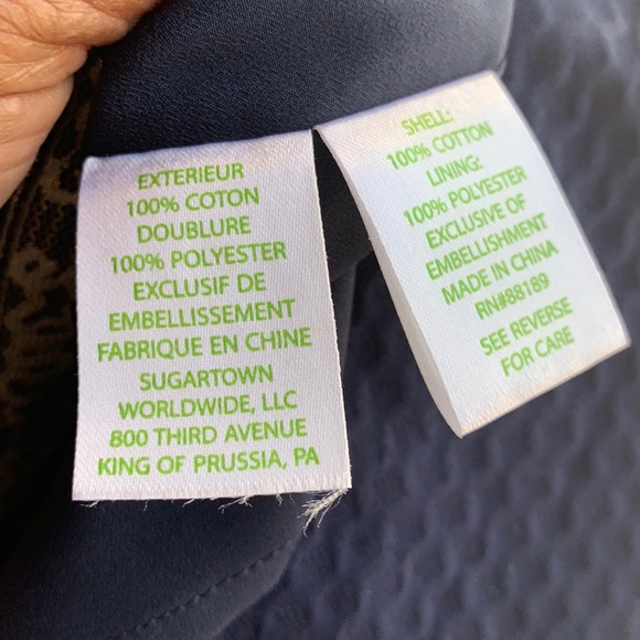 Lilly Pulitzer blue white jacquard sheath dress 2 - Picture 10 of 16